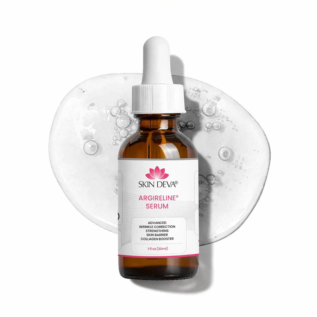 Skin Deva Argireline® Peptide Serum with Hyaluronic Acid – Acetyl Hexapeptide-8 Formula – Hydrating Anti-Aging Face Serum for Fine Lines & Smoother-Looking Skin (1 fl oz)