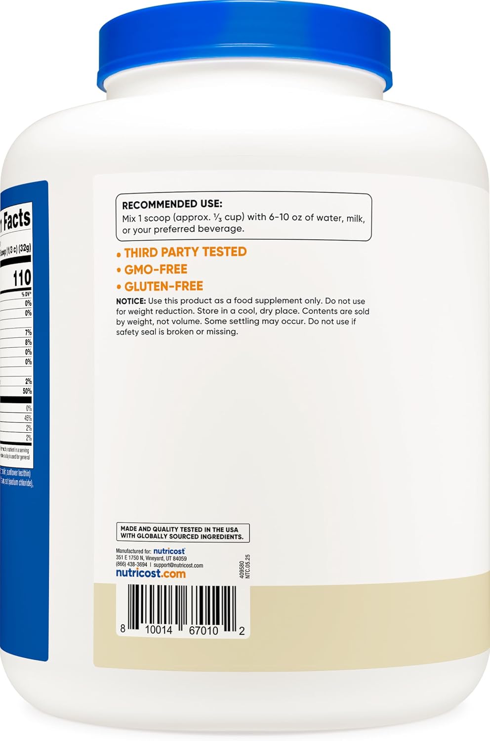 Nutricost Casein Protein Powder 5lb (Vanilla)