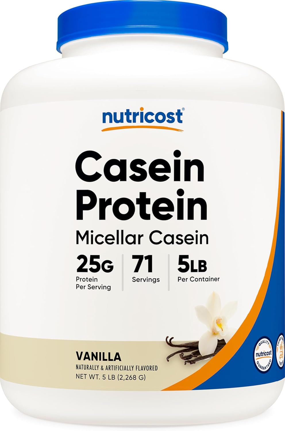 Nutricost Casein Protein Powder 5lb (Vanilla)