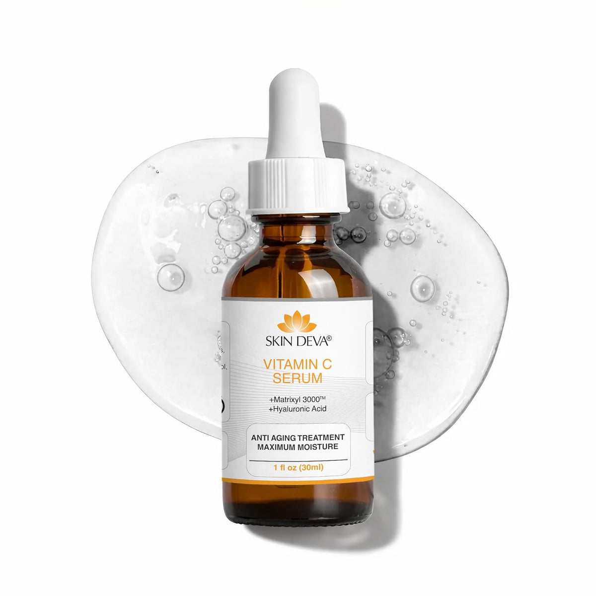Skin Deva Vitamin C and Hyaluronic Acid Serum for Face Matrixyl 3000 Anti Aging Serum, Anti Wrinkle Facial Serums - Improve Appearance of Dark Spots, Tone, Fine Lines, Glowing- 1 fl Oz