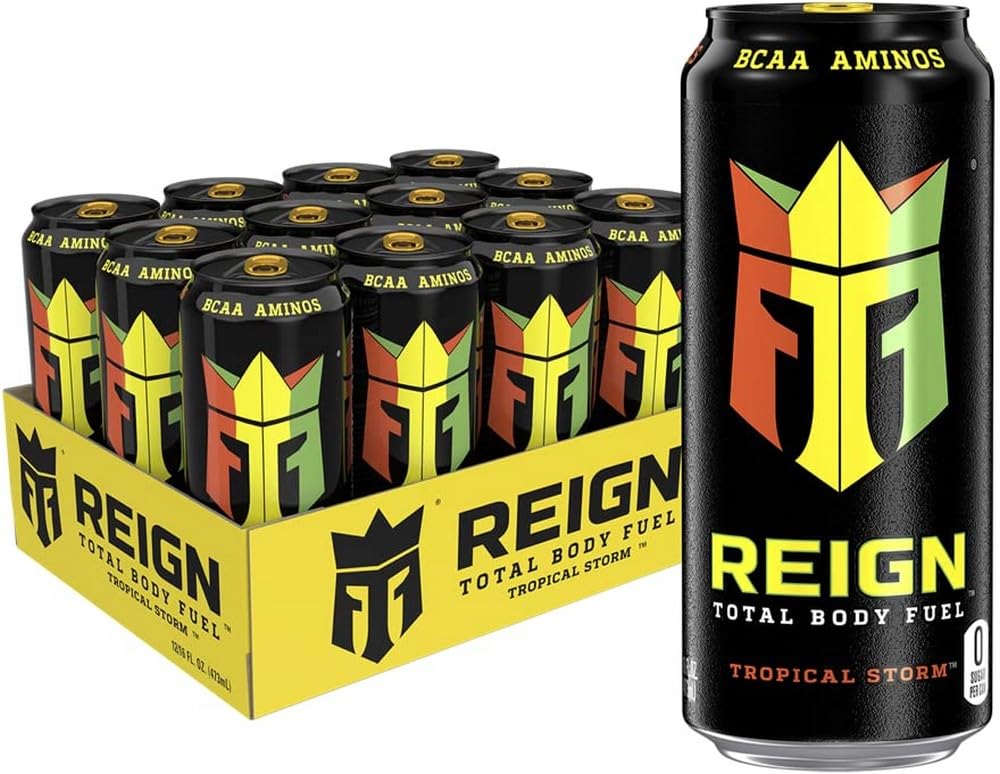 Reign Total Body Fuel,Cherry Limeade,Fitness & Performance Drink,16 Fl Oz,(Pack of 24)