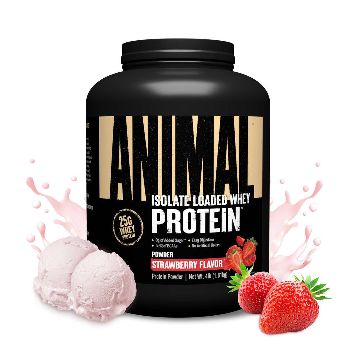 Animal Whey Isolate Protein Powder, 25G High Protein | Vanilla 4LB