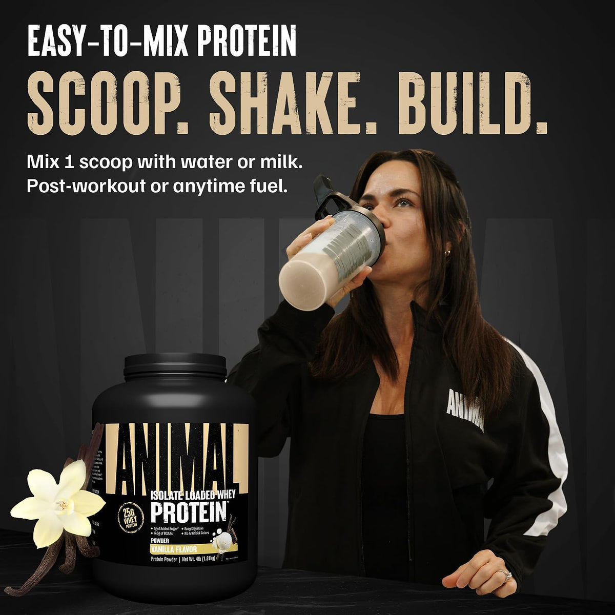 Animal Whey Isolate Protein Powder, 25G High Protein | Vanilla 4LB