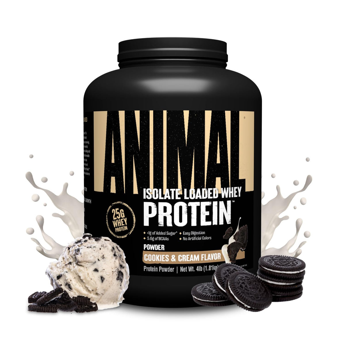 Animal Whey Isolate Protein Powder, 25G High Protein | Vanilla 4LB