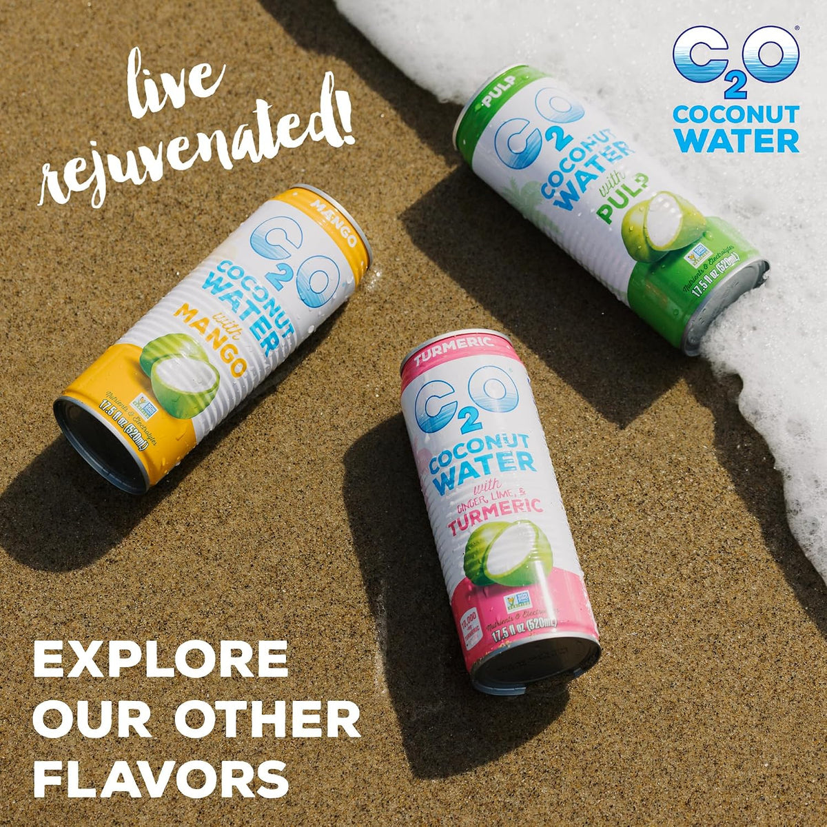 C2O Pure Coconut Water, 100% All Natural Electrolyte Drink - Healthy Alternative to, Soda, Coffee, and Sports Drink - Non-GMO, Gluten Free – 10.5 Fluid Ounce (Pack of 24)